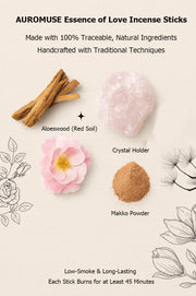 Essence Of Love – Low Smoke Agarwood Incense Sticks