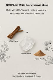 Hand Made White Kyara – Low Smoke Agarwood Incense Sticks